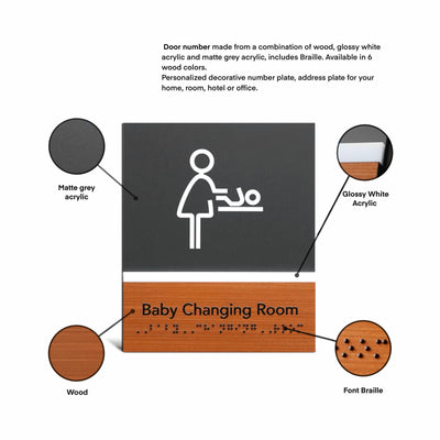 a diagram of a baby changing room