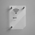 a white sign with a wifi symbol on it - Photo #4