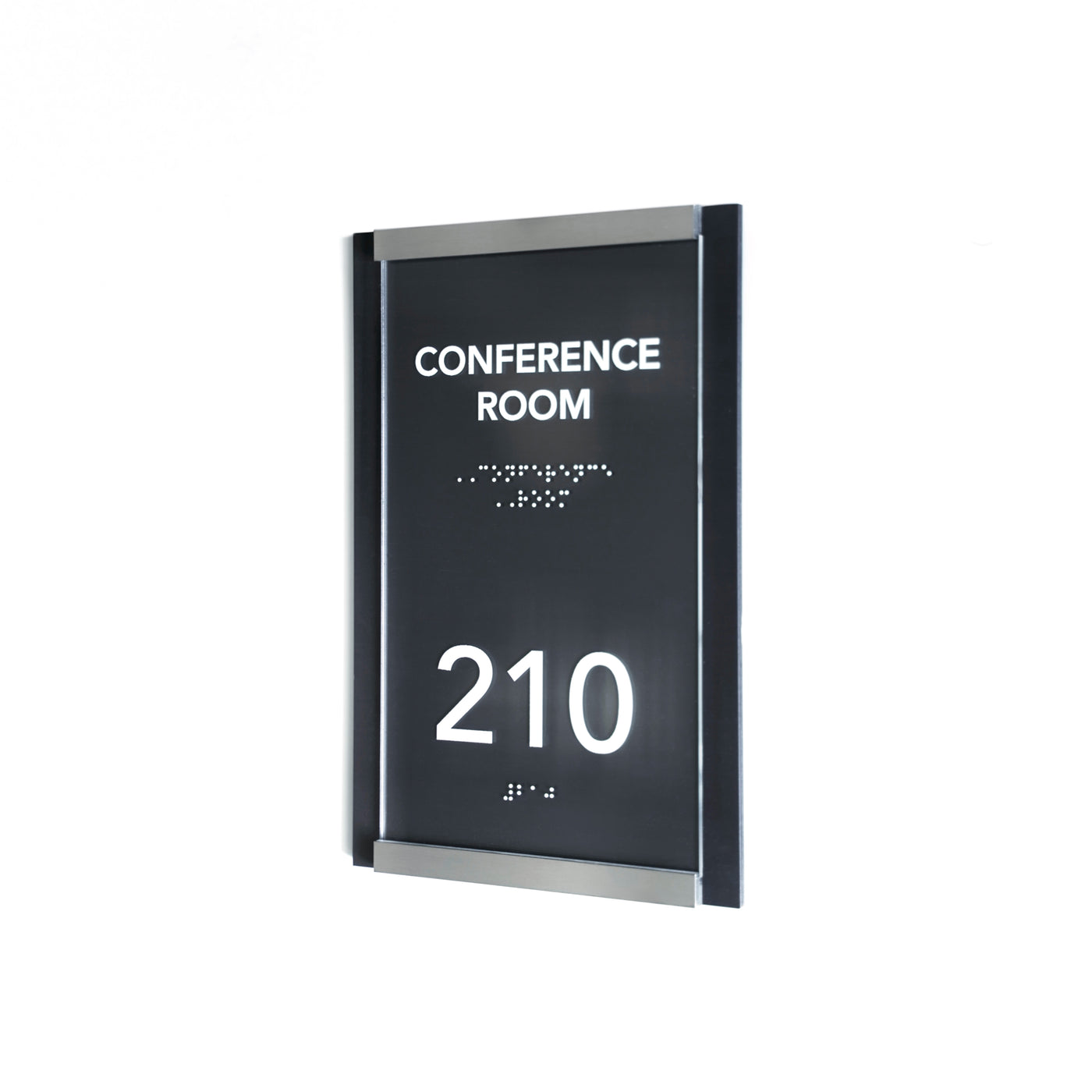 a sign for a conference room on a white background