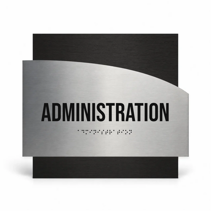 a sign with the word "ADMINISTRATION" written on it in large, bold letters.