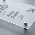 Acrylic Exam Sign: White Matte — "Clear" Design - Photo #10