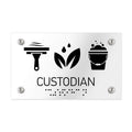 Information signs Custodian Sign - Clear Acrylic - Photo #2