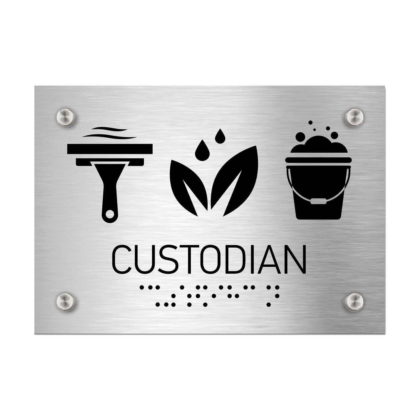Information Signs - Custodian Sign - Stainless Steel