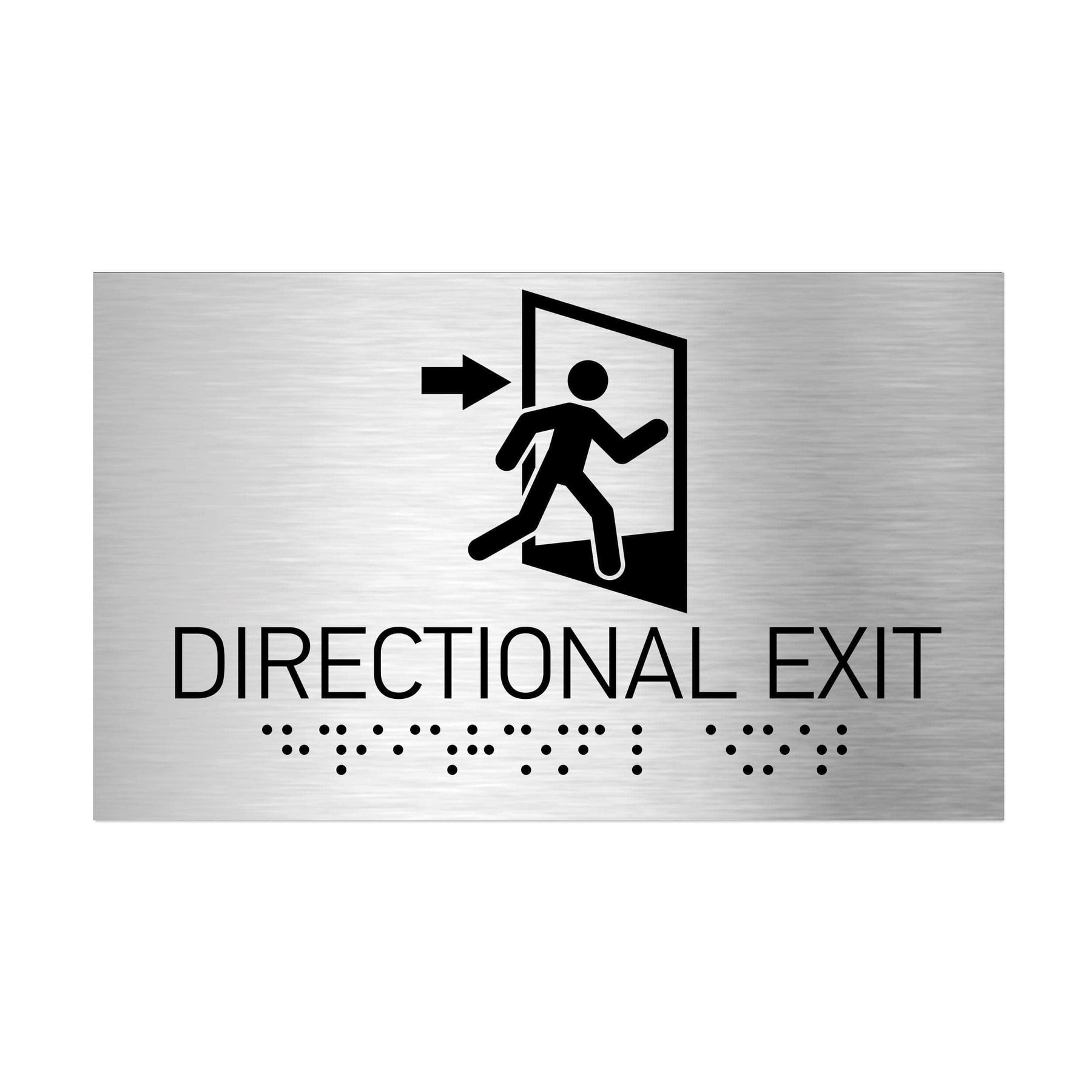 Directional Exit ADA Directional Exit Signs: Stainless Steel Sign – Bsign