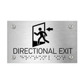 Information signs ADA Directional Exit Sign - Stainless Steel - Photo #2