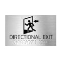 Information signs ADA Directional Exit Sign - Stainless Steel - Photo #4