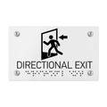Information signs ADA Directional Exit Sign - Milk Acrylic - Photo #2