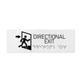 Information signs Directional Exit Sign - Milk Acrylic with Braille - Photo #3