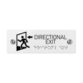 Information signs Directional Exit Sign - Milk Acrylic with Braille - Photo #2