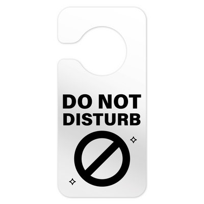 Door Signs - Don't Disturb Hanger - Clear Acrylic