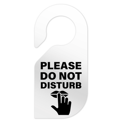 Door Signs - Do Not Disturb Door Sign - Clear Acrylic