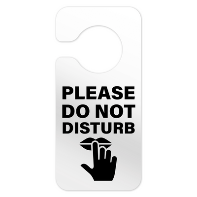 Door Signs - Do Not Disturb Hotel Sign - Clear Acrylic