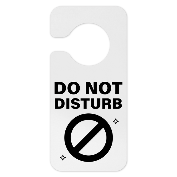 Door Signs Do Not Disturb Hotel Sign: Milk Acrylic Sign