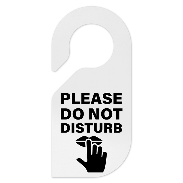 Door Signs Please Do Not Disturb Door Sign: Milk Acrylic Sign