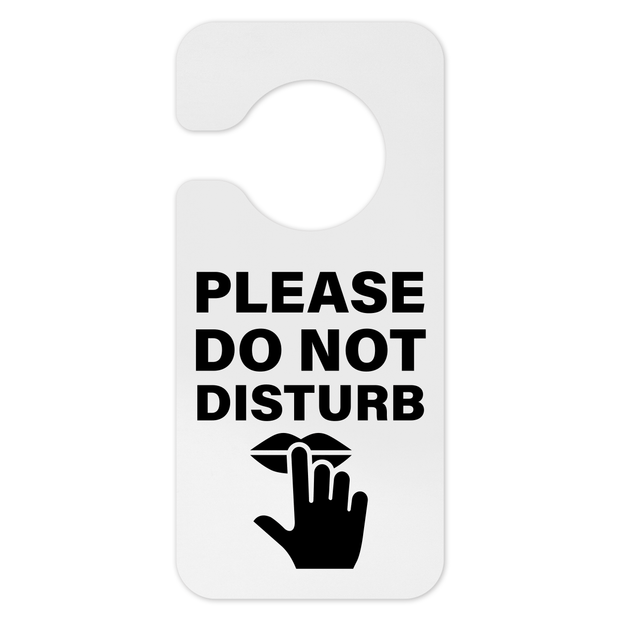 Door Signs Do Not Disturb Door Hanger: Milk Acrylic Sign