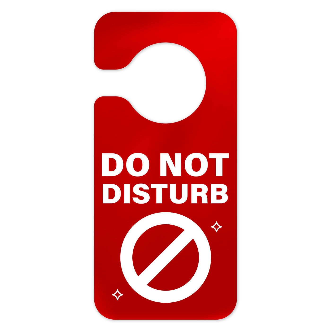 Do Not Disturb Door Sign: Red Acrylic Sign 7.9x3.9/200x100 mm – Bsign