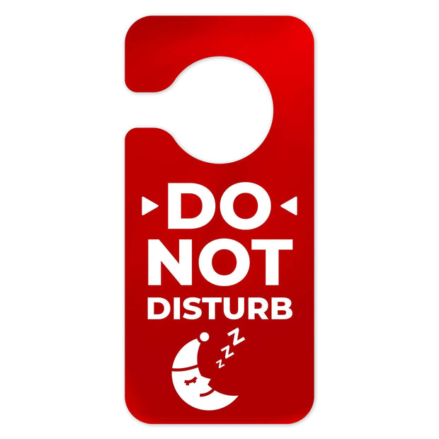 Door Signs Do Not Disturb Door Sign: Red Acrylic Sign
