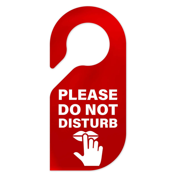 Door Signs Do Not Disturb Hotel Sign: Red Acrylic Sign