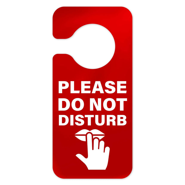 Door Signs Please Do Not Disturb Sign: Red Acrylic Sign