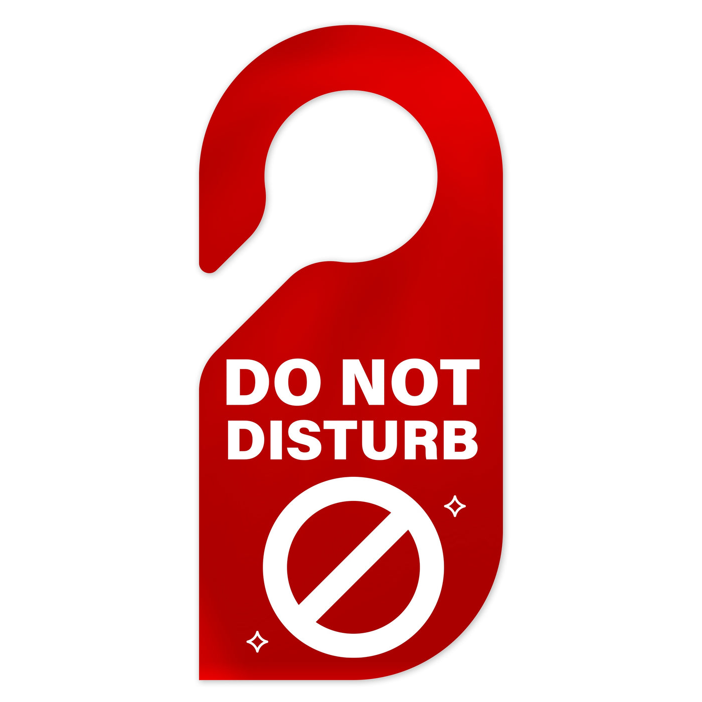 Door Signs - Don't Disturb Door Hanger - Red Acrylic