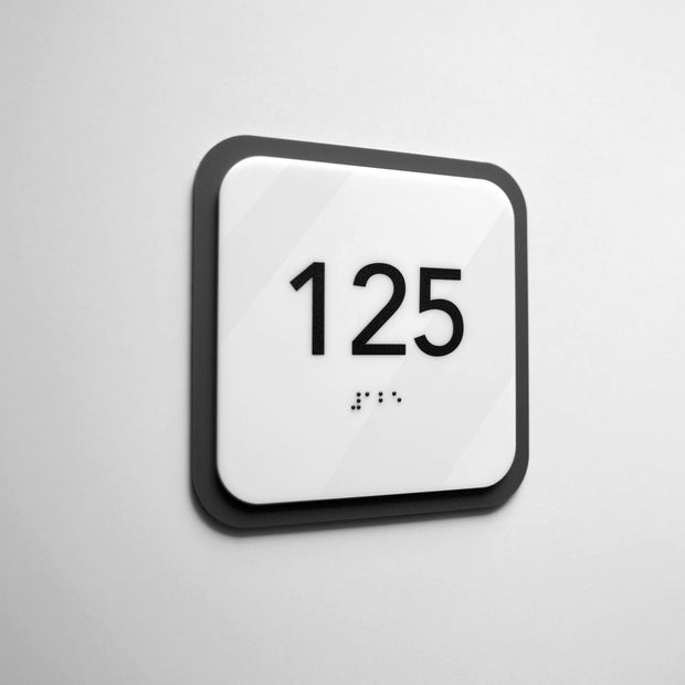 Acrylic Room Number Sign — "Elegant" Design