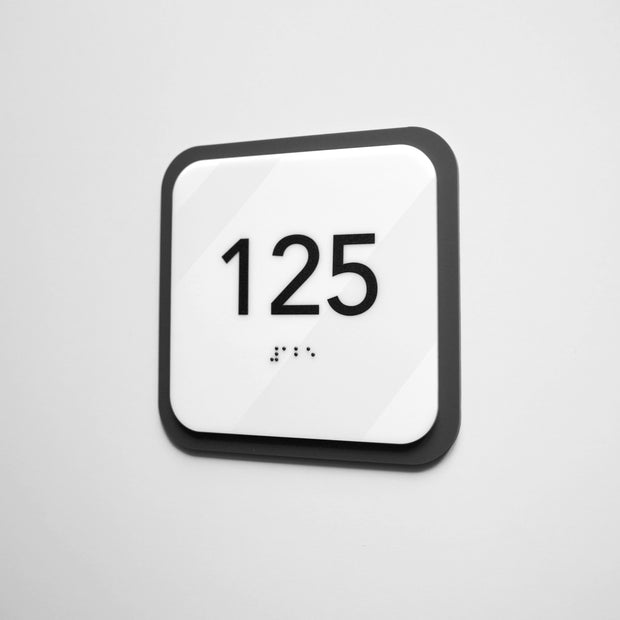 Acrylic Room Number Sign — "Elegant" Design