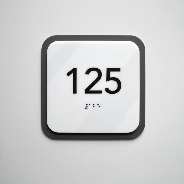 Acrylic Room Number Sign — "Elegant" Design