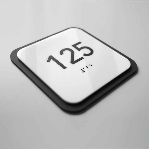 Acrylic Room Number Sign — "Elegant" Design