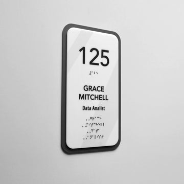 Acrylic Office Door Number Sign — "Elegant" Design - Photo #5