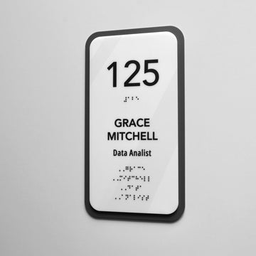 Acrylic Office Door Number Sign — "Elegant" Design - Photo #7