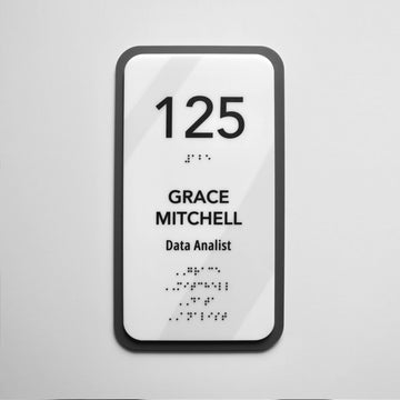 Acrylic Office Door Number Sign — "Elegant" Design - Photo #4