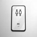 Acrylic WC Toilet Sign — "Elegant" Design - Photo #3