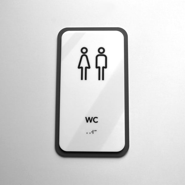 Acrylic WC Toilet Sign — "Elegant" Design