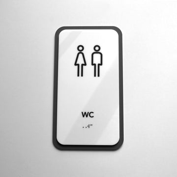 Acrylic WC Toilet Sign — "Elegant" Design - Photo #3
