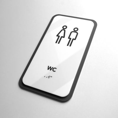 Acrylic WC Toilet Sign — "Elegant" Design