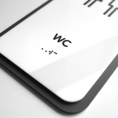 Acrylic WC Toilet Sign — "Elegant" Design