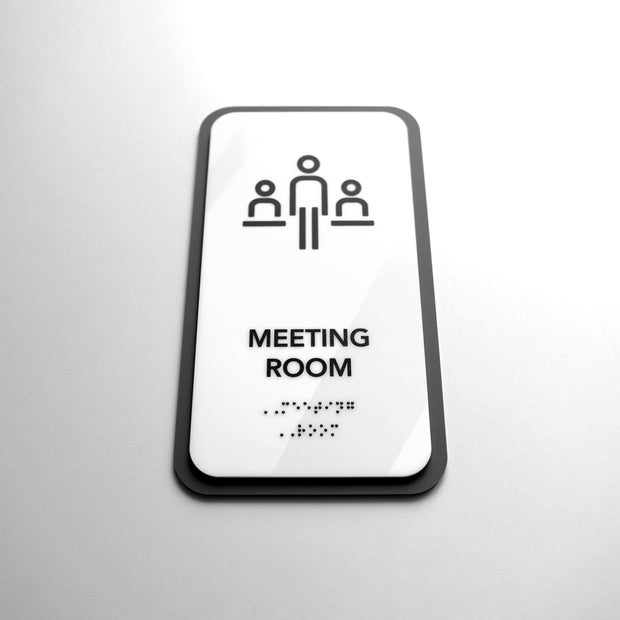 Acrylic Meeting Room Sign — "Elegant" Design