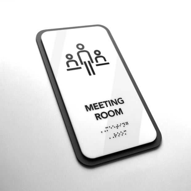 Acrylic Meeting Room Sign — "Elegant" Design