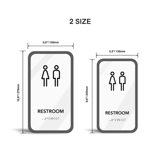 Acrylic WC Toilet Sign — "Elegant" Design