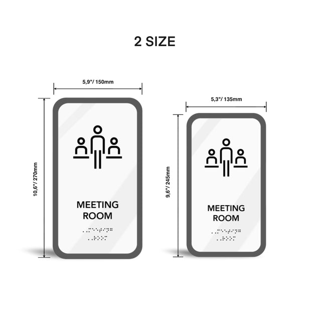 Acrylic Meeting Room Sign — "Elegant" Design