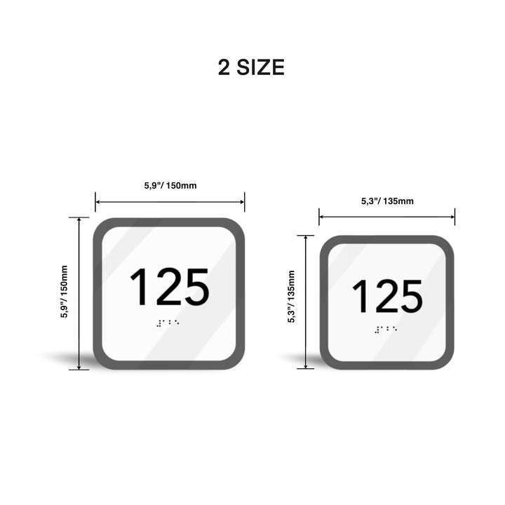 Acrylic Room Number Sign — "Elegant" Design