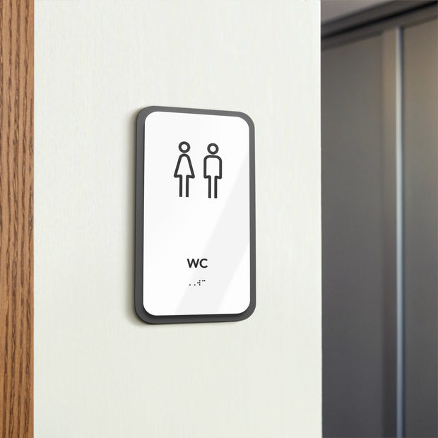 Acrylic WC Toilet Sign — "Elegant" Design