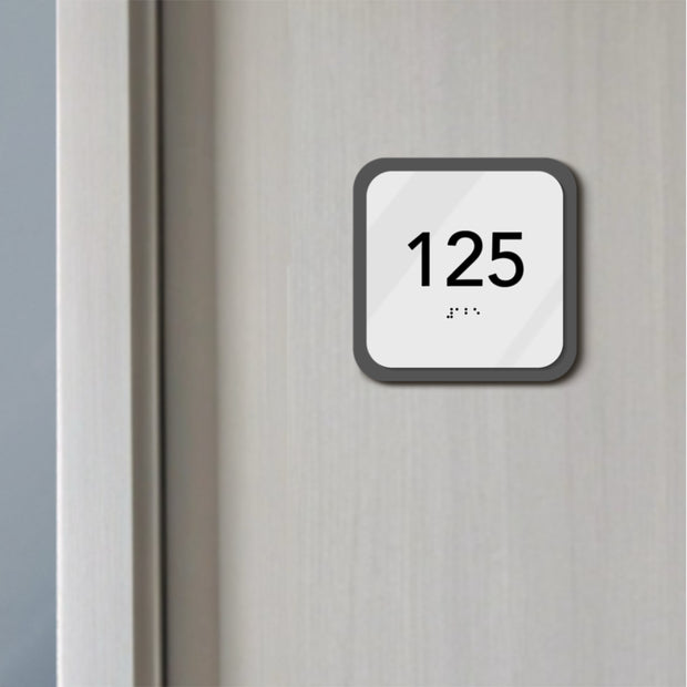 Acrylic Room Number Sign — "Elegant" Design