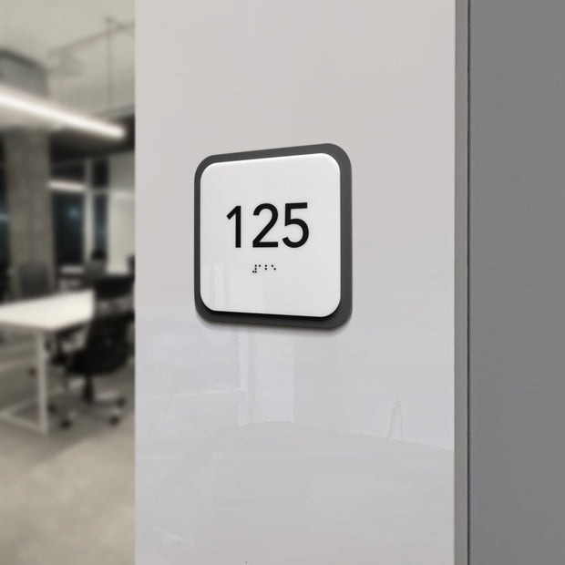 Acrylic Room Number Sign — "Elegant" Design