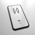 Acrylic WC Toilet Sign — "Elegant" Design - Photo #9