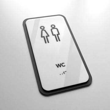 Acrylic WC Toilet Sign — "Elegant" Design - Photo #9