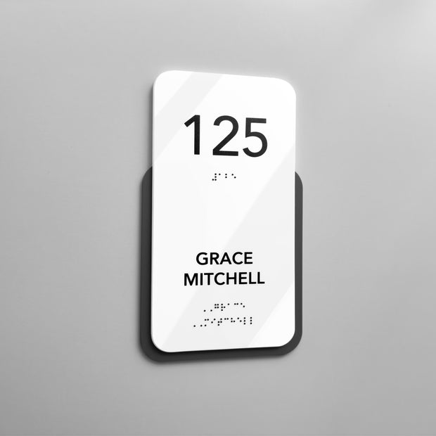 Acrylic Office Name Sign — "Elegant" Design