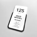 Vertical Acrylic Door Number Sign with Braille & Custom Text — "Elegant" Design - Photo #5