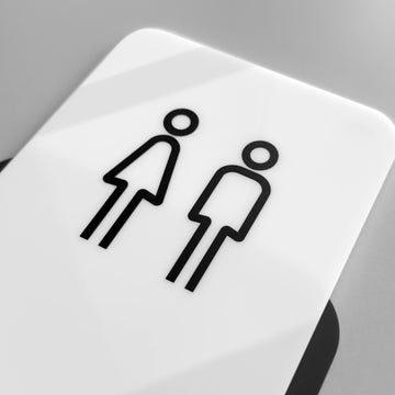 Acrylic WC Restroom Sign — "Elegant" Design - Photo #4