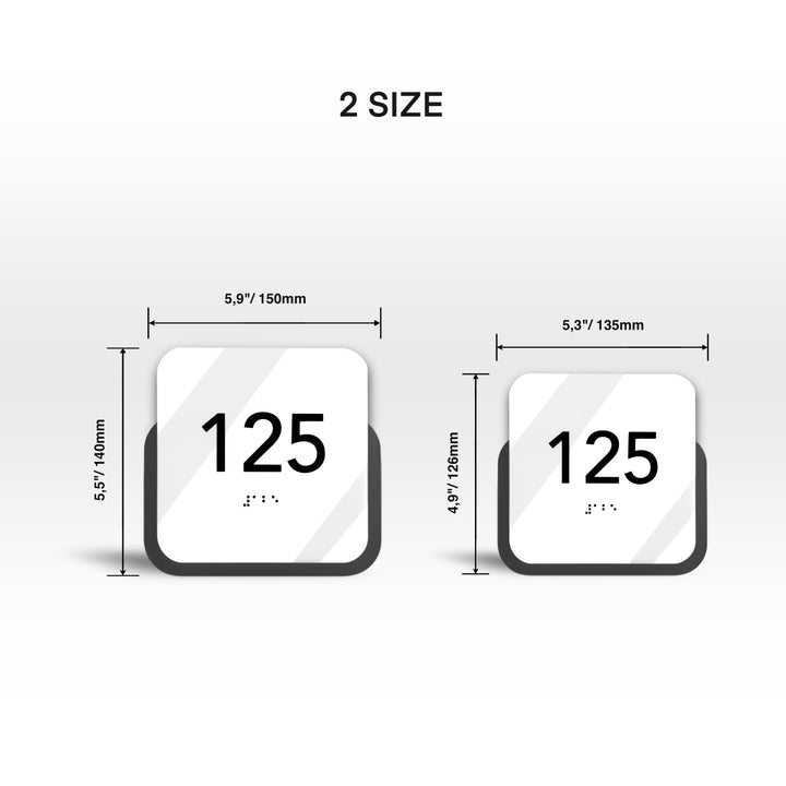 Custom Acrylic Door Number Sign — Elegant Design